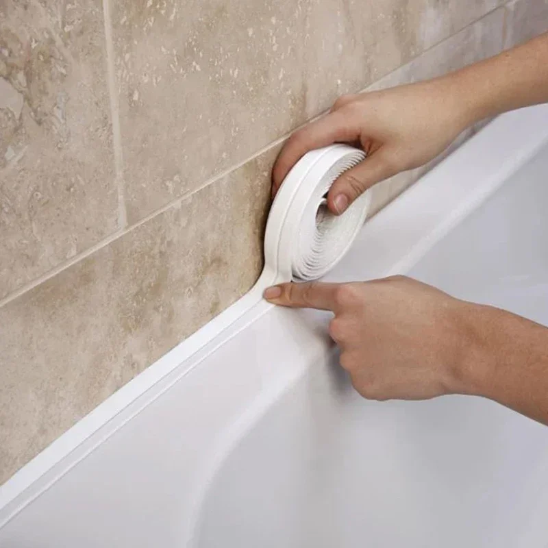 Commercial Kitchen Wall - 1 ม้วนเทปกันน้ํา PVC เทปปิดผนึกเคาน์เตอร์ครัวอ่างล้างจานอ่างอาบน้ําห้องน้ําห้องน้ําและชั้นสติ๊กเกอร์ติดผนัง