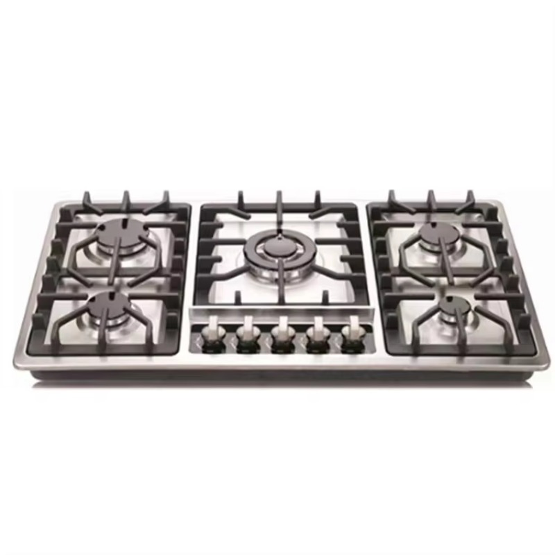Commercial Kitchen Burner - เตาแก๊สห้าหัวแบบตั้งโต๊ะ สเตนเลส สำหรับครัว พร้อมแหล่งจ่ายไฟภายนอก