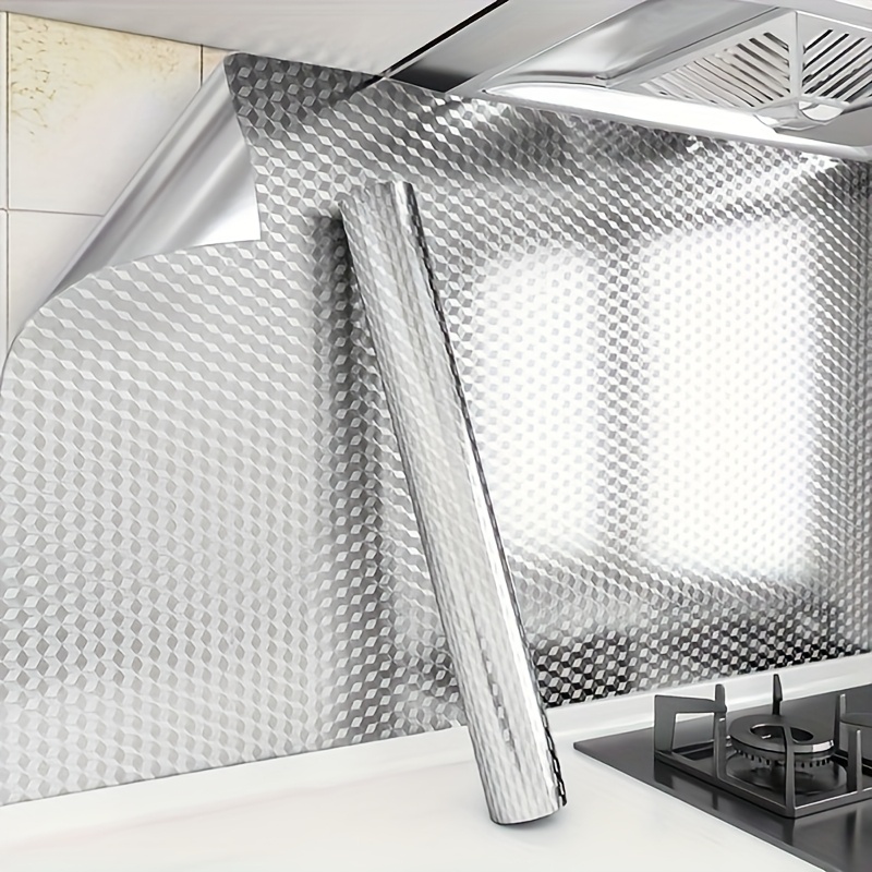Commercial Kitchen Wall - สติ๊กเกอร์อลูมิเนียมสำหรับห้องครัว กันน้ำ กันน้ำมัน ทนไฟ ทนความร้อน แผ่นปิดผนังทำความสะอาดง่าย