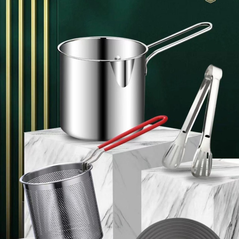 หม้อทอดสแตนเลส 304 พร้อมตะกร้า - Commercial Kitchen Cooking บทวิจารณ์และราคา