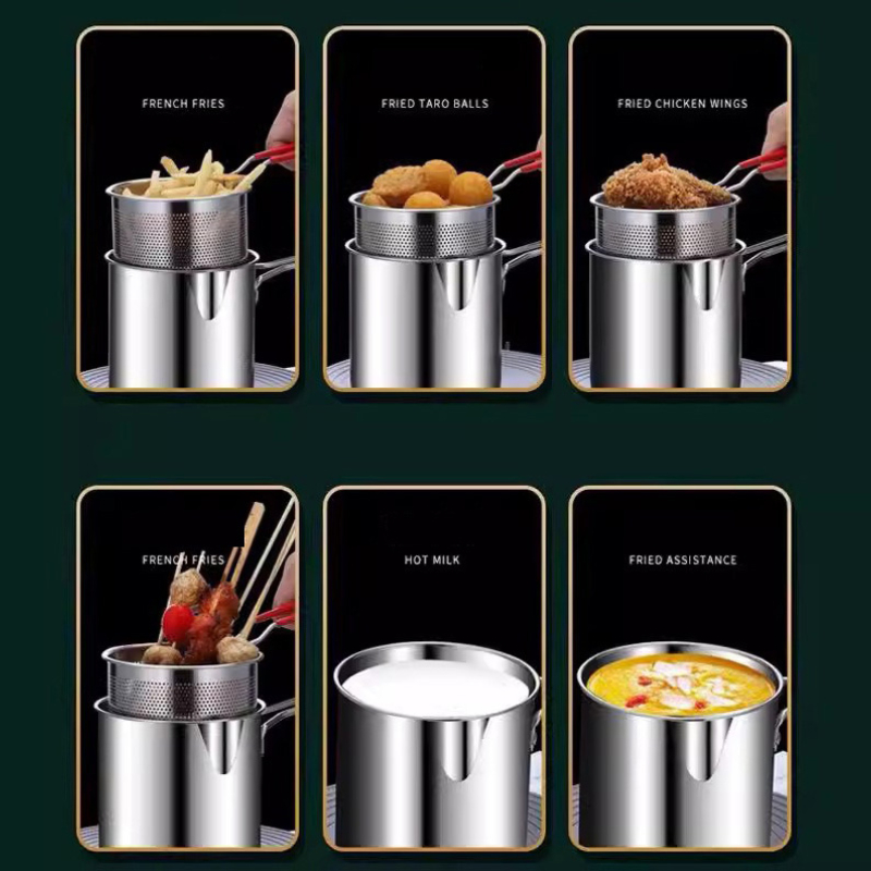 หม้อทอดสแตนเลส 304 พร้อมตะกร้า - Commercial Kitchen Cooking บทวิจารณ์และราคา