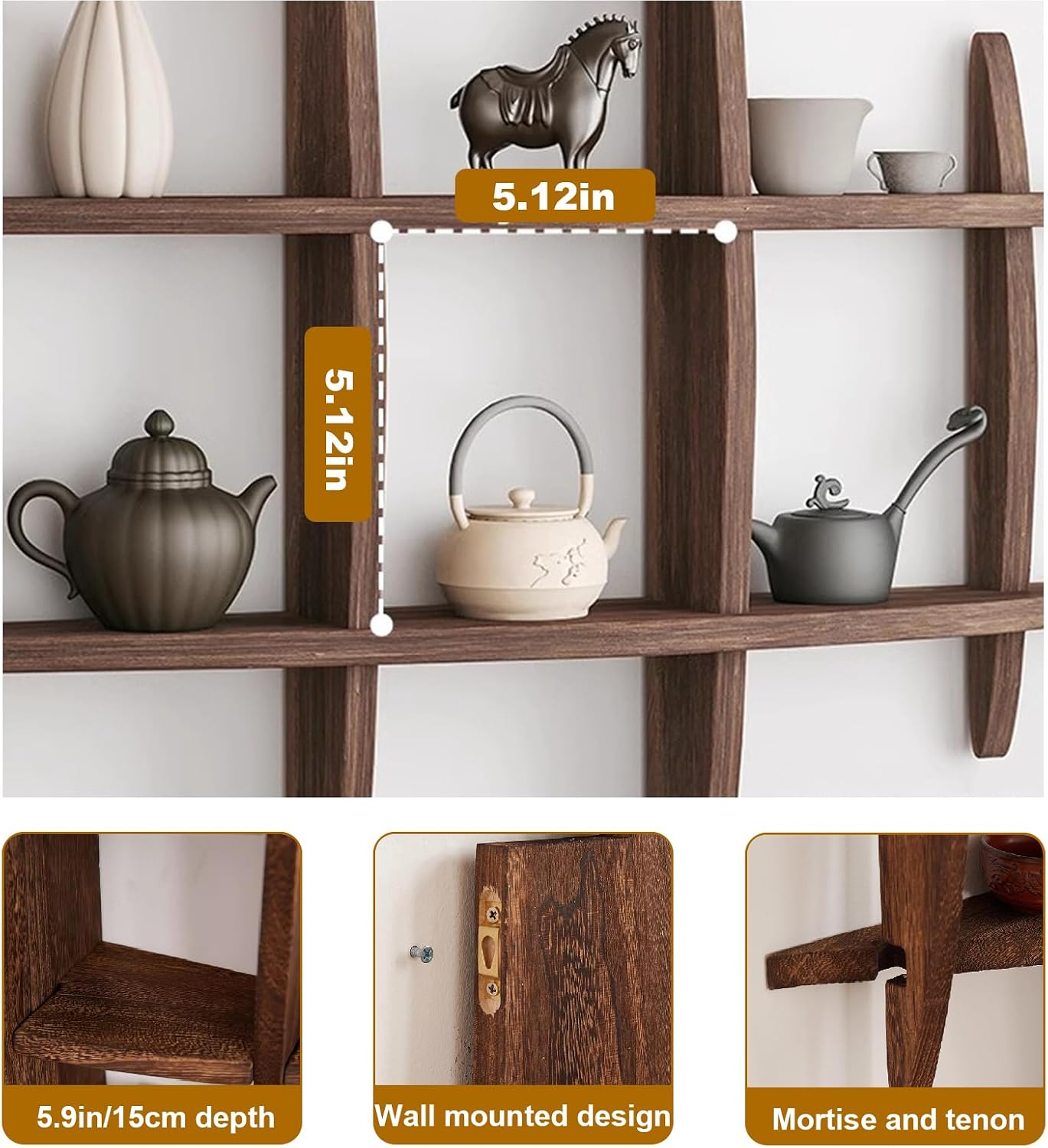 ที่วางถ้วยชาจีนไม้เนื้อแข็งติด - Commercial Kitchen Wall บทวิจารณ์และราคา