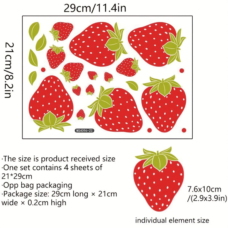 สติกเกอร์ติดผนังลายสตรอว์เบอร์ - Commercial Kitchen Wall บทวิจารณ์และราคา