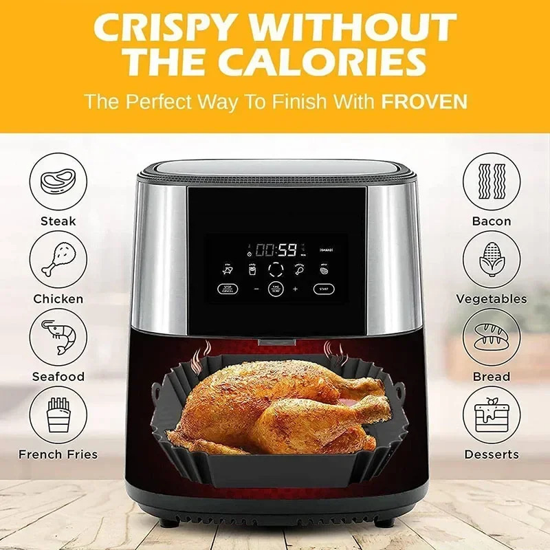 ตะกร้าซิลิโคนสำหรับหม้อทอดไร้น - Commercial Kitchen Cooking บทวิจารณ์และราคา
