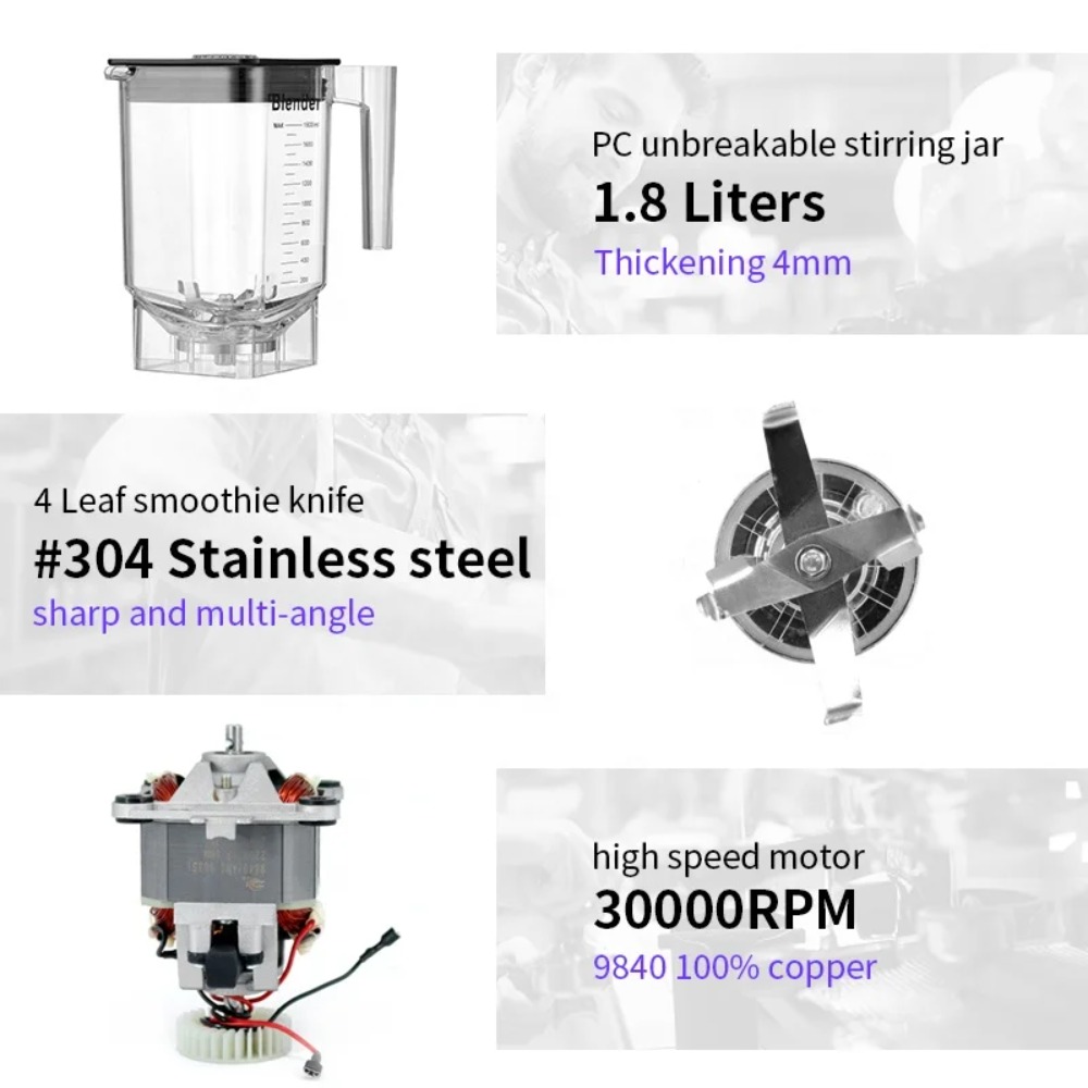 ใช้ได้กับเครื่องปั่นเชิงพาณิชย - Commercial Blender Heavy Duty บทวิจารณ์และราคา