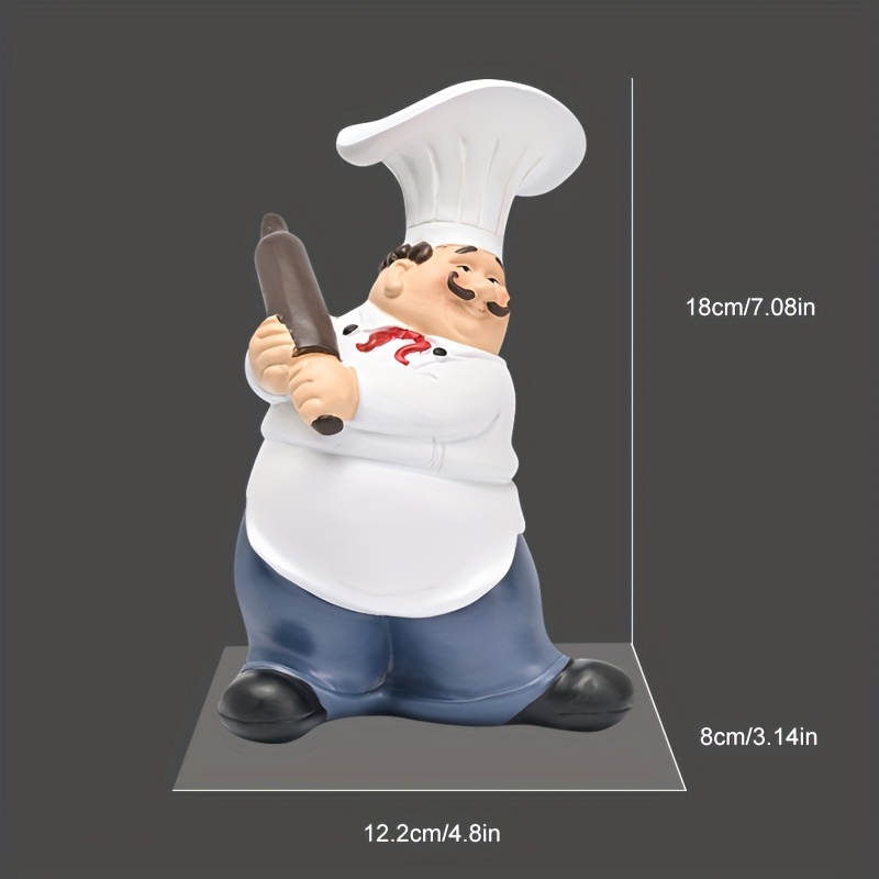 รูปปั้นเรซิ่นเชฟหนวดเคราพร้อมไ - Commercial Kitchen Table บทวิจารณ์และราคา