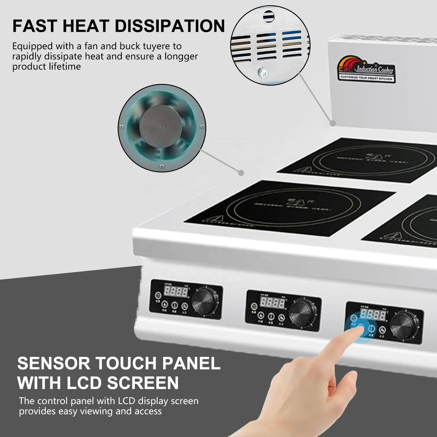 เตาแม่เหล็กไฟฟ้าอุตสาหกรรมแบบต - Commercial Kitchen Burner บทวิจารณ์และราคา